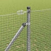 vidaXL Fence Post Silver 10 x 1.2 m (19 x 19 mm mesh) Steel