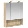 vidaXL Bathroom Mirror Cabinet with Shelf Sonoma Oak 60 x 14.5 x 70 cm