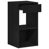 vidaXL Bedside Cabinets with Drawer 2 pcs Black Oak 35x34x66.5 cm