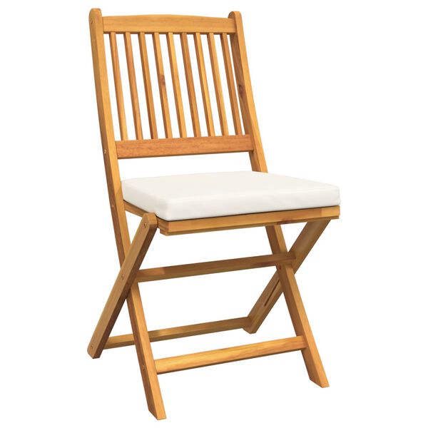 vidaXL Folding Chair 8 pcs White 49 x 57.5 x 92cm Solid Acacia wood