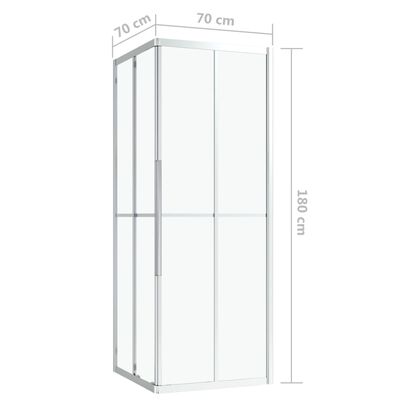vidaXL Shower Cabin ESG 70x70x180 cm