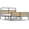 vidaXL Metal Bed Frame without Mattress Smoked Oak 180x200 cm Super King