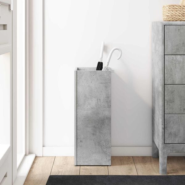vidaXL Umbrella Stand Concrete Grey 25 x 24.5 x 64 cm Engineered Wood