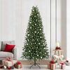 vidaXL Artificial Christmas Tree with 300 LEDs Green 240 cm PE and PVC