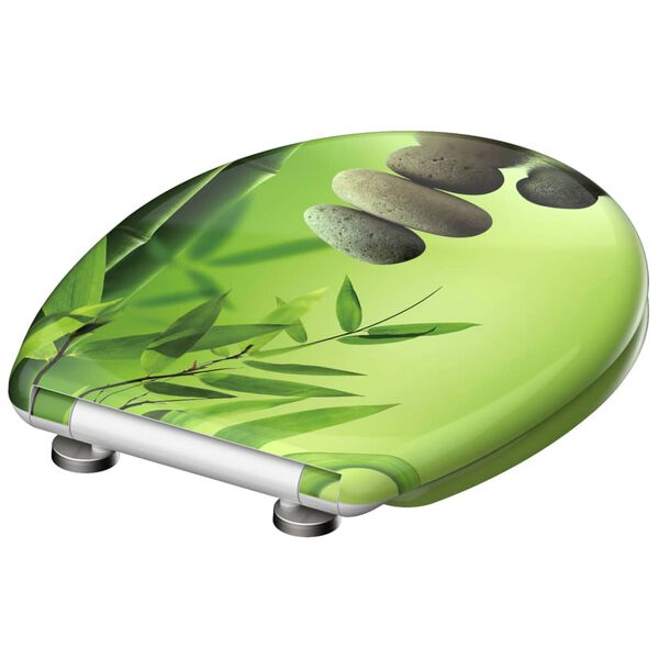 SCH&Uuml;TTE Duroplast Toilet Seat with Soft-Close GREEN GARDEN Printed