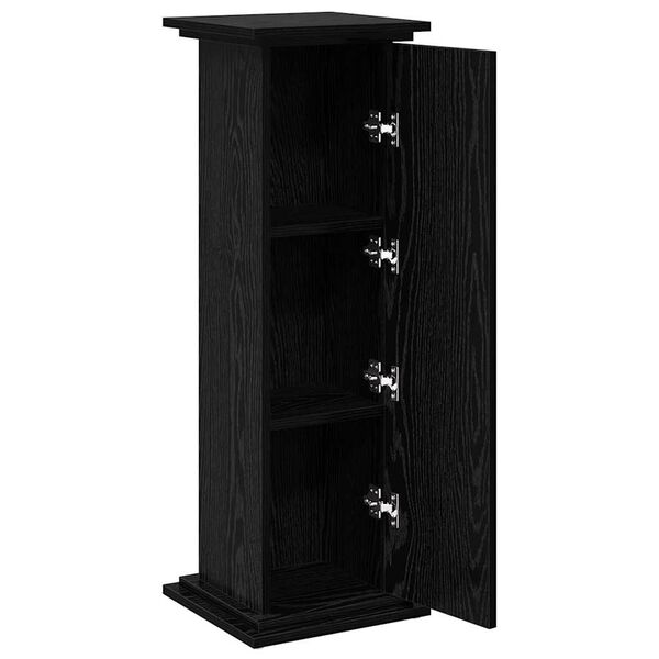 vidaXL Display Stand Black Oak 31 x 30 x 90 cm Engineered wood