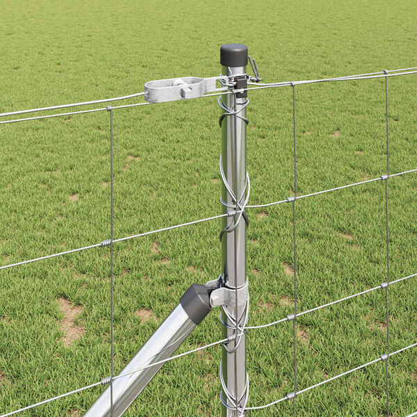 vidaXL Fence Post Galvanized 50 x 1 m Steel