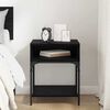 vidaXL Bedside Table Black Oak 40 x 40 x 50 cm Engineered Wood