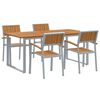 vidaXL Garden Dining Set 5 pcs Grey and brown
