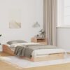 vidaXL Bed Frame Brown 90 x 220 cm Solid Pine Wood