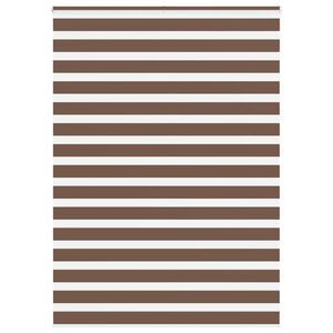 vidaXL Zebra Blind Brown 160x230 cm Fabric Width 155.9 cm Polyester