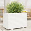 vidaXL Garden Planter White 70x40x49.5 cm Solid Wood Pine