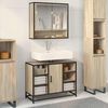 vidaXL Bathroom Sink Cabinet Sonoma Oak 80x33x60 cm Engineered Wood