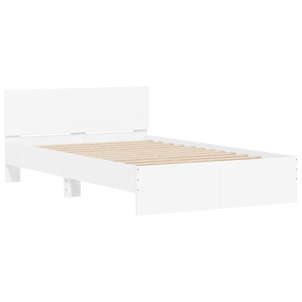vidaXL Bed Frame without Mattress White 120x200 cm