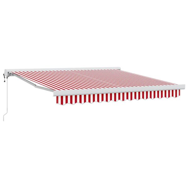 vidaXL Awning Red and White 300 x 250 x 165 cm Polyester and Aluminium