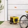 vidaXL Pet Bike Trailer Yellow and Black Oxford Fabric&Iron