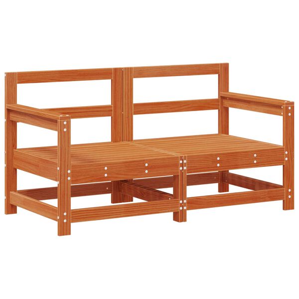 vidaXL Garden Lounge Set 7 pcs Wax Brown Solid Pine Wood