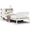 vidaXL Bookcase Bed without Mattress White 90x190 cm Single Solid Wood Pine