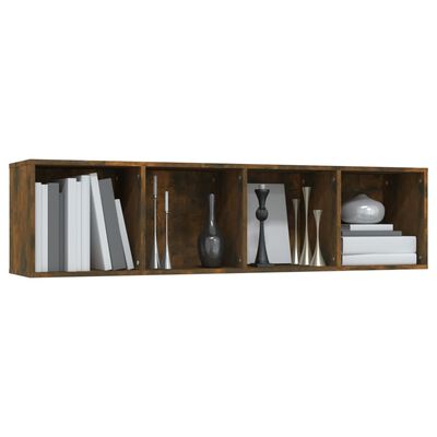 vidaXL Book Cabinet/TV Cabinet Smoked Oak 143x30x36cm Engineered Wood