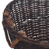 vidaXL 3 Piece Stackable Firewood Basket Set Dark Brown Willow