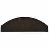 vidaXL Stair Mats Self-adhesive 30 pcs 65x21x4 cm Dark Brown Half Round Large