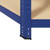 vidaXL 5-Layer Corner Shelf Blue Steel&Engineered Wood