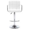 vidaXL Bar Stools 2 pcs White Faux Leather