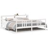 vidaXL Bed Frame with Headboard without Mattress White 200x200 cm