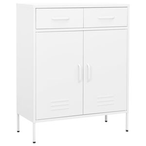 vidaXL Storage Cabinet White 80x35x101.5 cm Steel