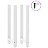 vidaXL Bar Table Legs White 2 pcs 50x(100-101) cm Steel