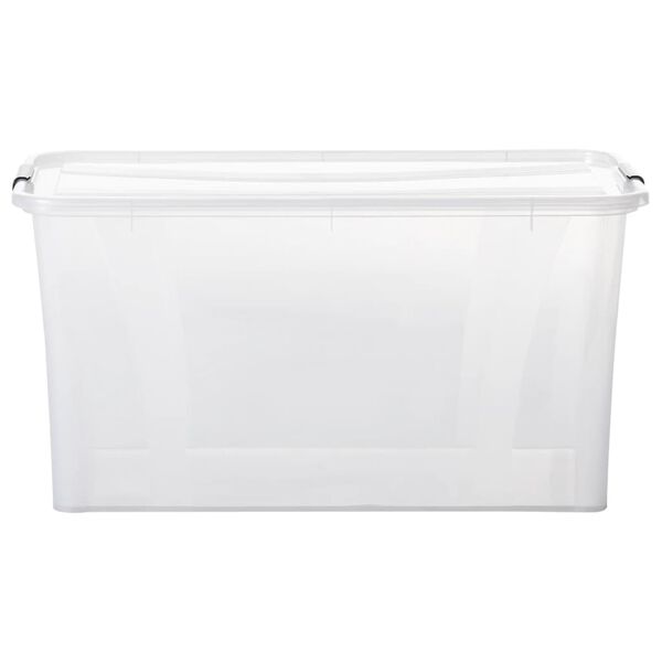 vidaXL Storage Boxes with Lids 5 pcs Transparent 80 L