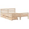 vidaXL Bed Frame without Mattress 135x190 cm Double Solid Wood Pine