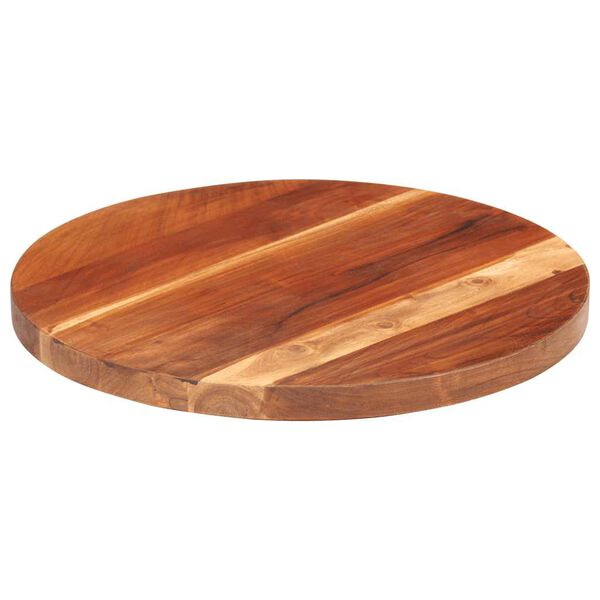 vidaXL Table Top Solid Wood Acacia Round 25-27 mm 40 cm
