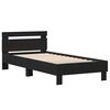 vidaXL Bed Frame Black Oak 203 x 95 x 70 cm Engineered Wood
