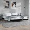 vidaXL Bed Frame without Mattress Black 120x200 cm Engineered Wood