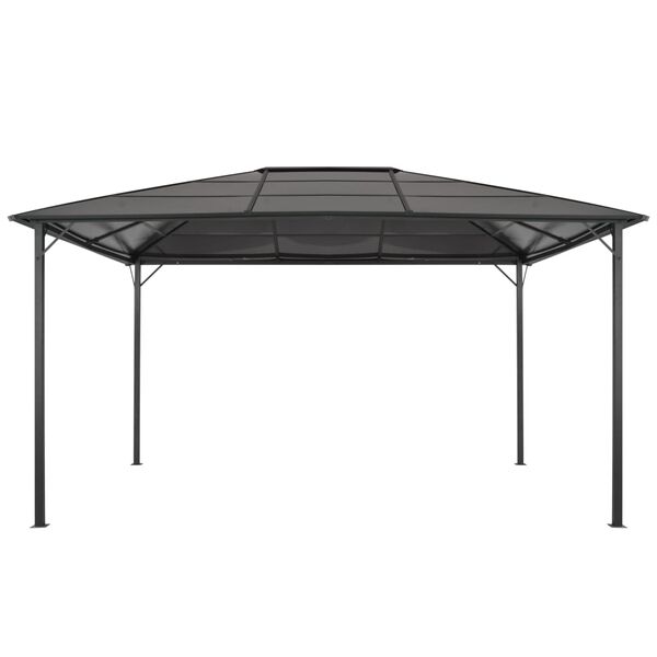 vidaXL Gazebo with Roof Aluminium 4x3x2.6 m Black