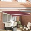 vidaXL Manual Retractable Awning Burgundy 300x250 cm