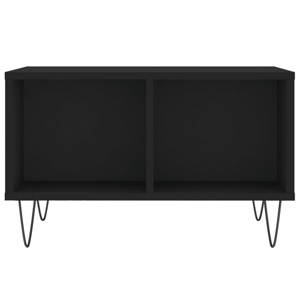 vidaXL Coffee Table Black 60x50x36.5 cm Engineered Wood