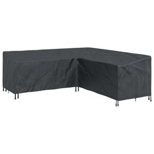 vidaXL Furniture Cover Black 220 x 220 x 80 cm 420D Oxford Fbric