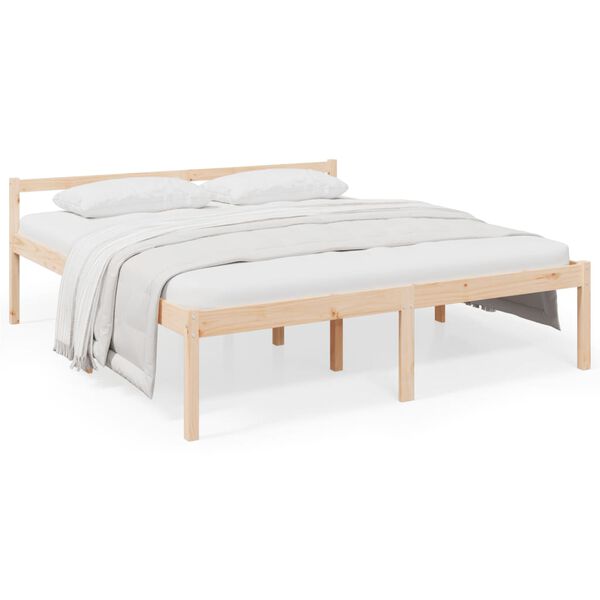 vidaXL Senior Bed without Mattress 200x200cm Solid Wood Pine
