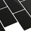 vidaXL Subway Tile 10 pcs Black 30.5 x 30.5 cm Polyurethane and PET