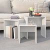 vidaXL Nesting Coffee Tables 3 pcs High Gloss White Engineered Wood