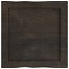 vidaXL Table Top Dark Brown 40x40x(2-4) cm Treated Solid Wood Live Edge