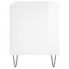 vidaXL Record Cabinet High Gloss White 100x38x48 cm Engineered Wood