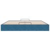 vidaXL Ottoman Bed Frame No Mattress Dark Blue 200x200 cm Velvet