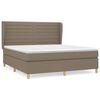 vidaXL Box Spring Bed with Mattress Taupe 160x200 cm Fabric