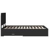 vidaXL Bed Frame with Headboard Black 135 x 190 cm Engineered Wood