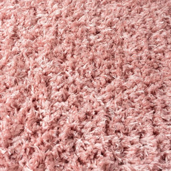 vidaXL High Pile Shaggy Rug Pink 140x200 cm 50 mm