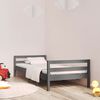 vidaXL Bed Frame without Mattress Grey 75x190 cm Small Single Solid Wood Pine
