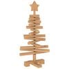 vidaXL Wooden Christmas Tree KOTKA 60 cm Solid Pine Wood Brown Finish